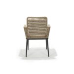 Montecito Chair, Taupe Woven Rope with Charcoal Frame, Back view