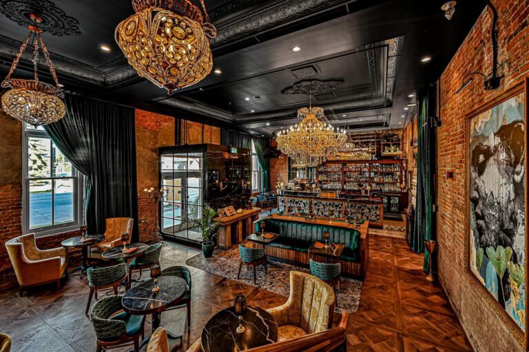 Nero lounge and bar in Edmonton, AB with Designform chairs and table bases